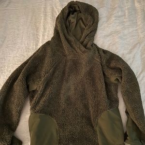 Nike Medium Green Sherpa Pullover Hoodie